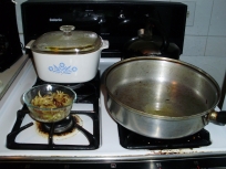 Remove fried onions