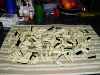 Blot eggplant sticks