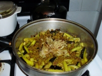 Add onions and spices